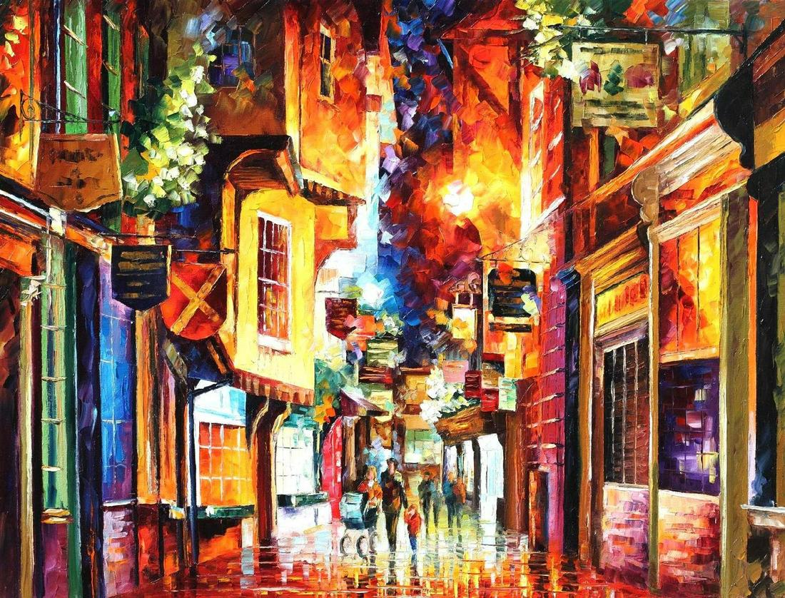 In The Streets Of London - Limited Edition 1/25 by Leonid Afremov: In The Streets Of London - Limited Edition 1/25 by Leonid Afremov Available EXCLUSIVELY through Mynt Auctions, this is a limited edition giclee hand-painted by Leonid Afremov, who sadly passed away in