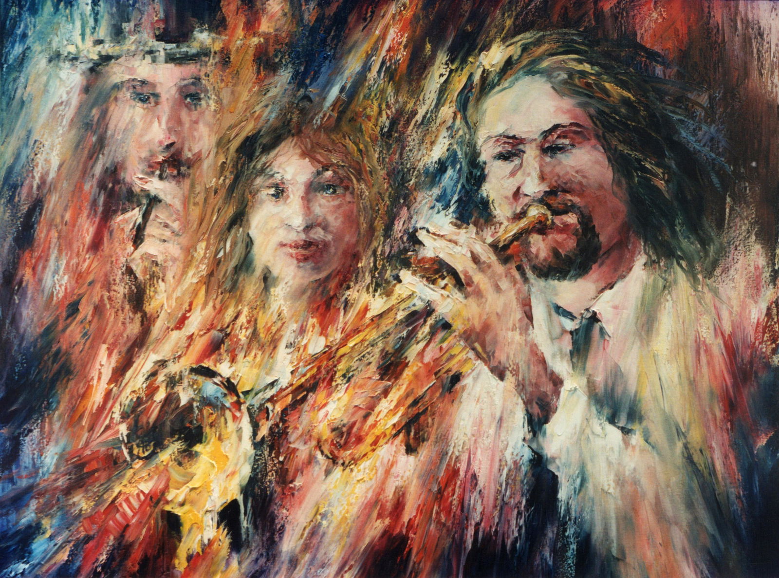 The Three Musicians - Limited Edition 1/25 by Leonid Afremov: The Three Musicians - Limited Edition 1/25 by Leonid Afremov Available EXCLUSIVELY through Mynt Auctions, this is a limited edition giclee hand-painted by Leonid Afremov, who sadly passed away in 2019