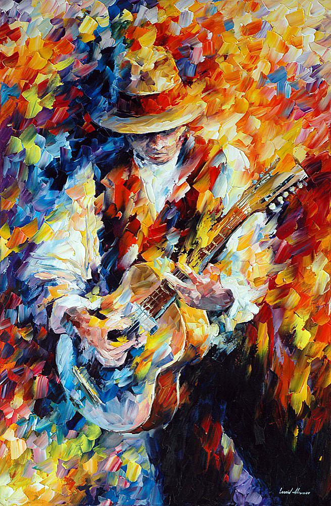 Sing My Guitar - Limited Edition 1/25 by Leonid Afremov: Sing My Guitar - Limited Edition 1/25 by Leonid Afremov Available EXCLUSIVELY through Mynt Auctions, this is a limited edition giclee hand-painted by Leonid Afremov, who sadly passed away in 2019. Thi