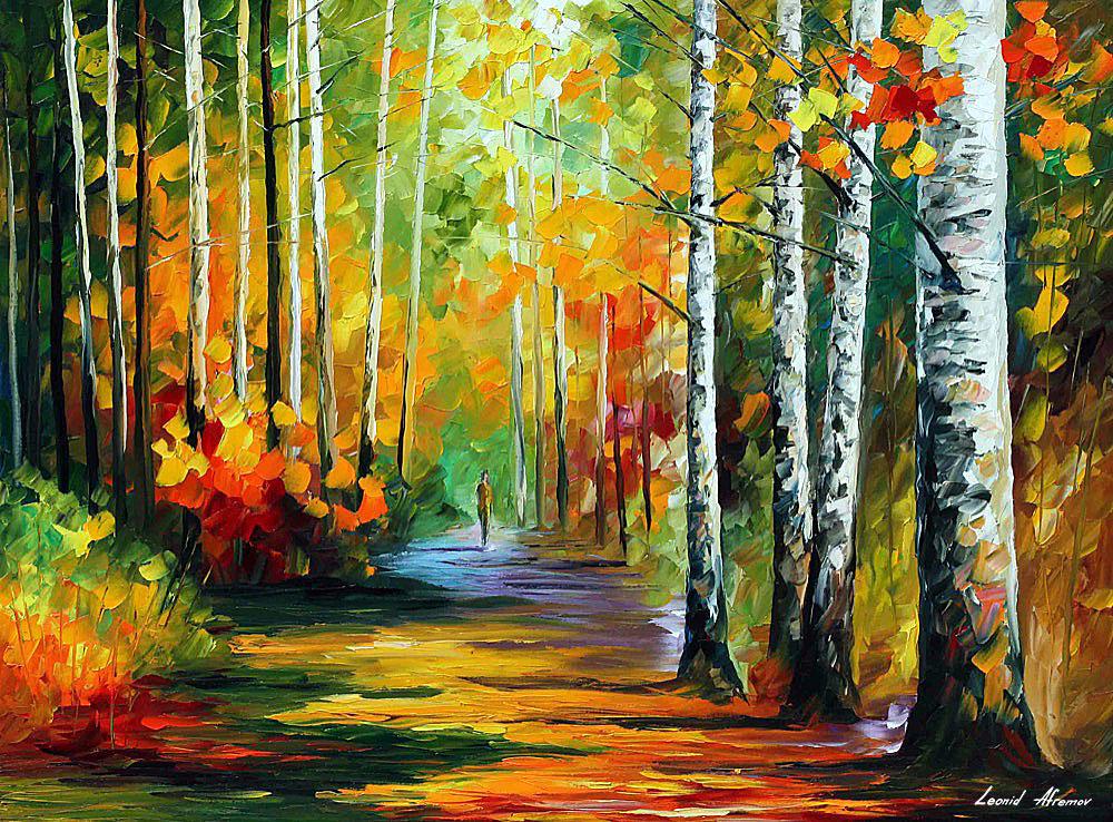 Birches - Limited Edition 1/25 by Leonid Afremov: Birches - Limited Edition 1/25 by Leonid Afremov Available EXCLUSIVELY through Mynt Auctions, this is a limited edition giclee hand-painted by Leonid Afremov, who sadly passed away in 2019. This is th
