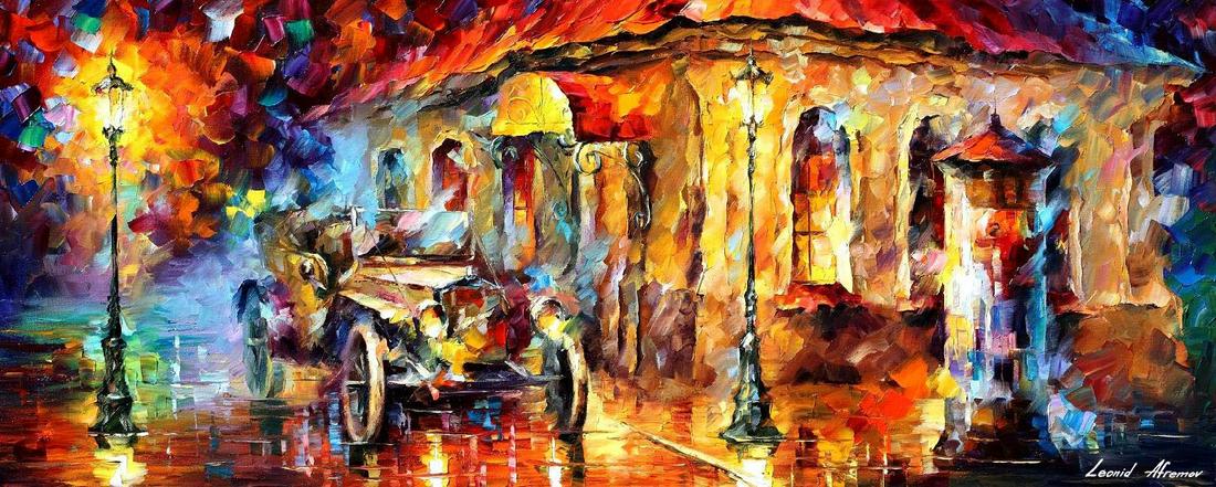 Lights Of Old Vitebsk - Limited Edition 1/25 by Leonid Afremov: Lights Of Old Vitebsk - Limited Edition 1/25 by Leonid Afremov Available EXCLUSIVELY through Mynt Auctions, this is a limited edition giclee hand-painted by Leonid Afremov, who sadly passed away in 20