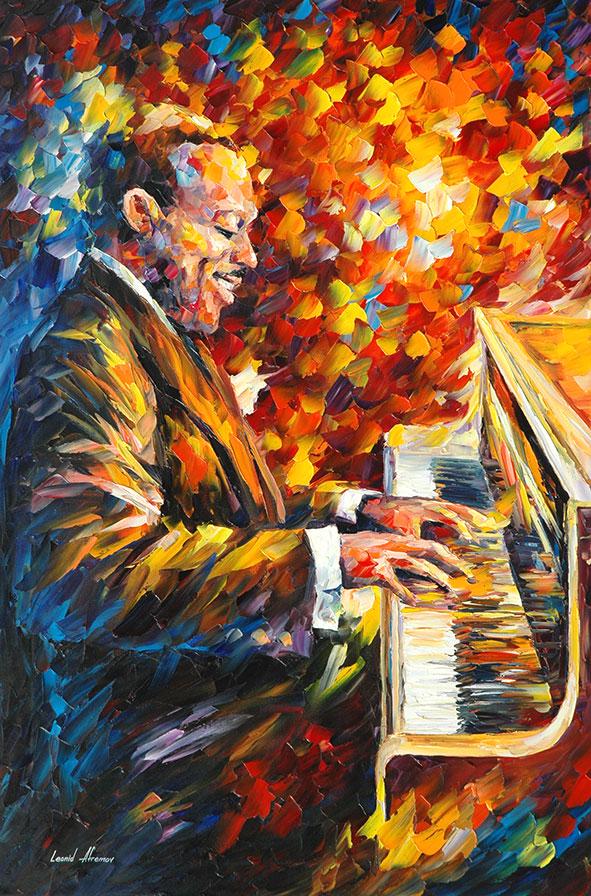 Count Basie Jazz - Limited Edition 1/25 by Leonid Afremov: Count Basie Jazz - Limited Edition 1/25 by Leonid Afremov Available EXCLUSIVELY through Mynt Auctions, this is a limited edition giclee hand-painted by Leonid Afremov, who sadly passed away in 2019. T