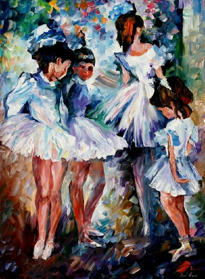 Young Ballerinas - Limited Edition 1/25 by Leonid Afremov: Young Ballerinas - Limited Edition 1/25 by Leonid Afremov Available EXCLUSIVELY through Mynt Auctions, this is a limited edition giclee hand-painted by Leonid Afremov, who sadly passed away in 2019. T