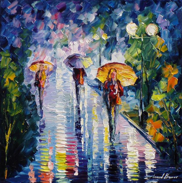 Into The Rain - Limited Edition 1/25 by Leonid Afremov: Into The Rain - Limited Edition 1/25 by Leonid Afremov Available EXCLUSIVELY through Mynt Auctions, this is a limited edition giclee hand-painted by Leonid Afremov, who sadly passed away in 2019. This