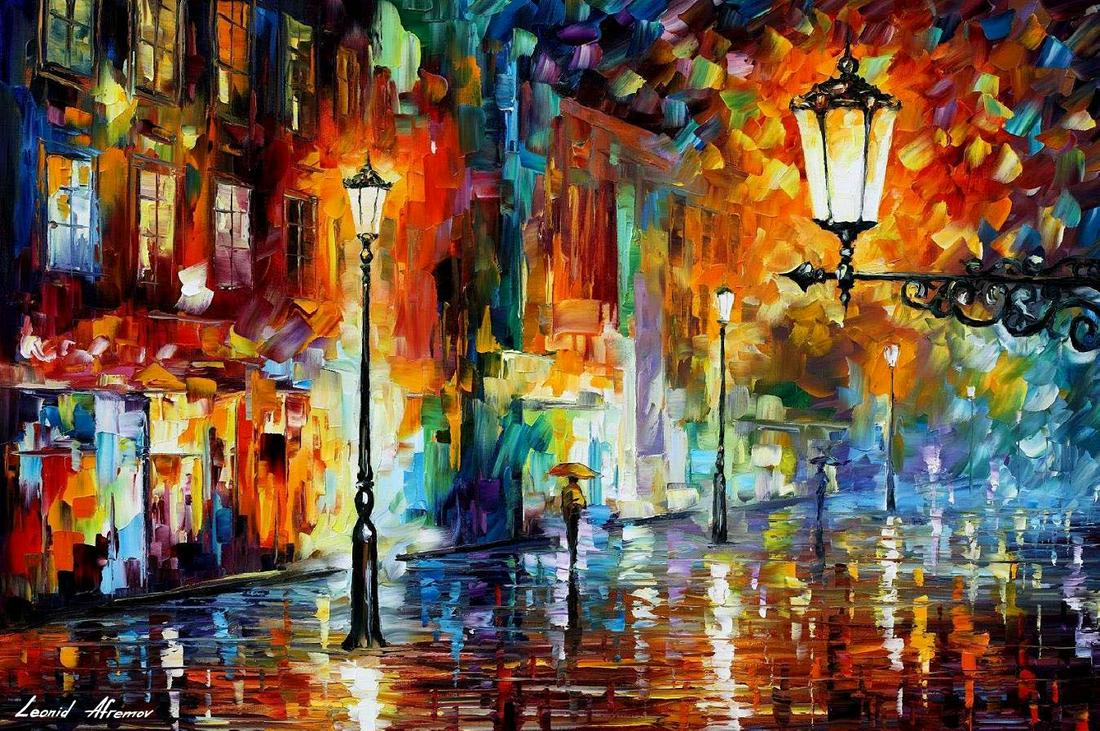 Night Lights - Limited Edition 1/25 by Leonid Afremov: Night Lights - Limited Edition 1/25 by Leonid Afremov Available EXCLUSIVELY through Mynt Auctions, this is a limited edition giclee hand-painted by Leonid Afremov, who sadly passed away in 2019. This