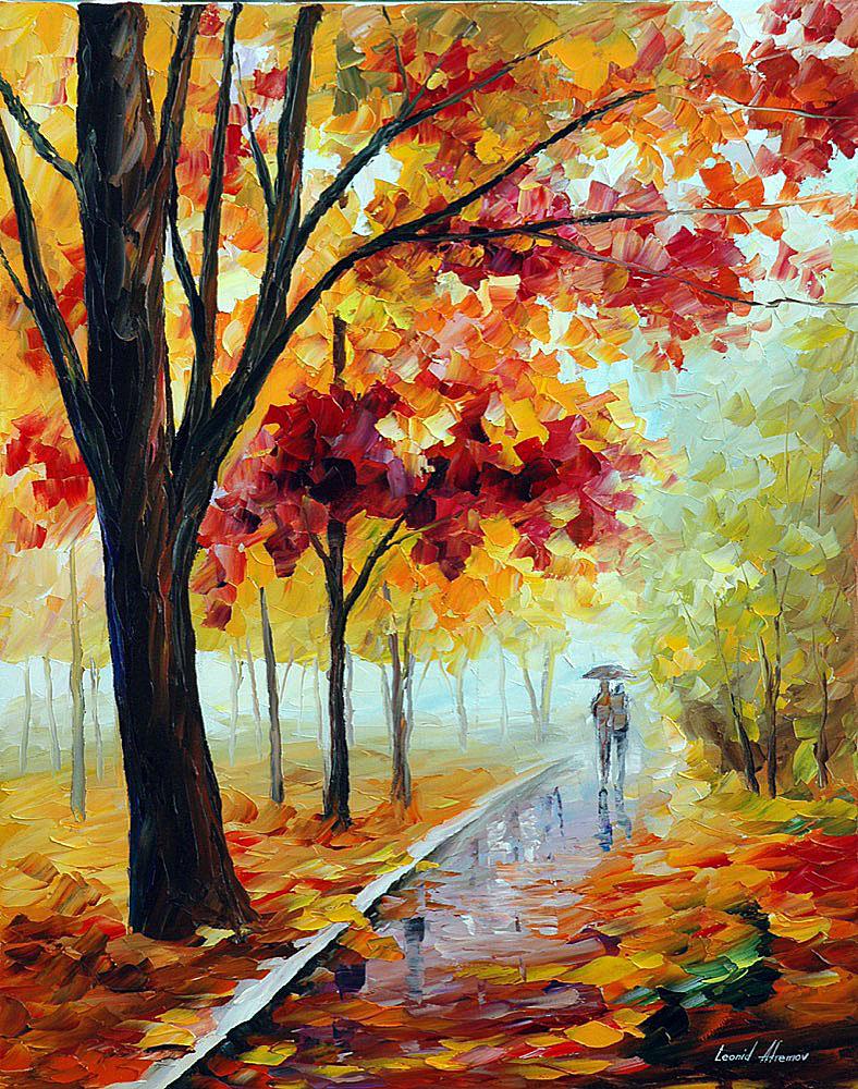 Autumn Mood - Limited Edition 1/25 by Leonid Afremov: Autumn Mood - Limited Edition 1/25 by Leonid Afremov Available EXCLUSIVELY through Mynt Auctions, this is a limited edition giclee hand-painted by Leonid Afremov, who sadly passed away in 2019. This i
