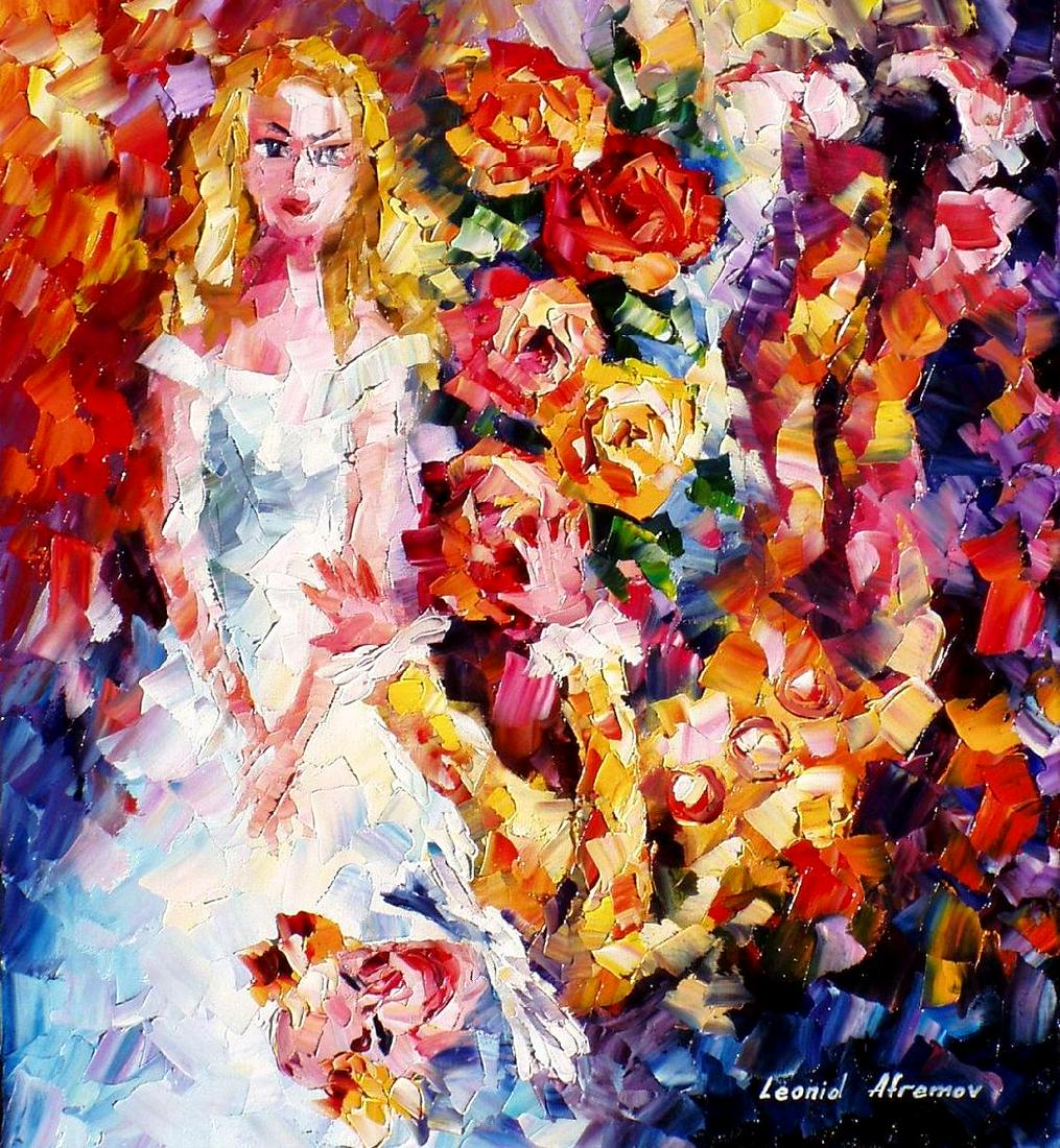 Lady In White - Limited Edition 1/25 by Leonid Afremov: Lady In White - Limited Edition 1/25 by Leonid Afremov Available EXCLUSIVELY through Mynt Auctions, this is a limited edition giclee hand-painted by Leonid Afremov, who sadly passed away in 2019. This