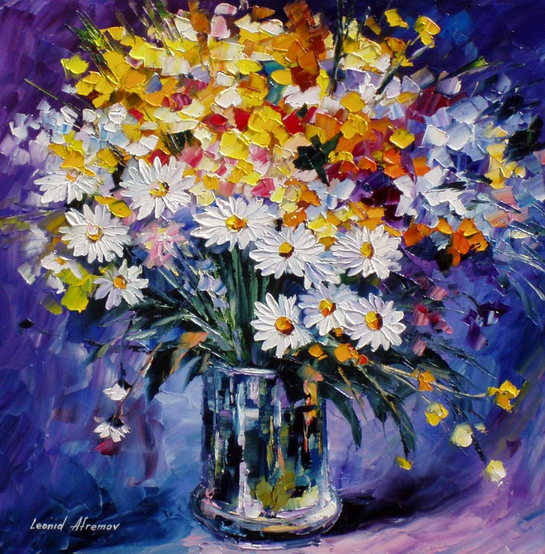Colored Flowers - Limited Edition 1/25 by Leonid Afremov: Colored Flowers - Limited Edition 1/25 by Leonid Afremov Available EXCLUSIVELY through Mynt Auctions, this is a limited edition giclee hand-painted by Leonid Afremov, who sadly passed away in 2019. Th