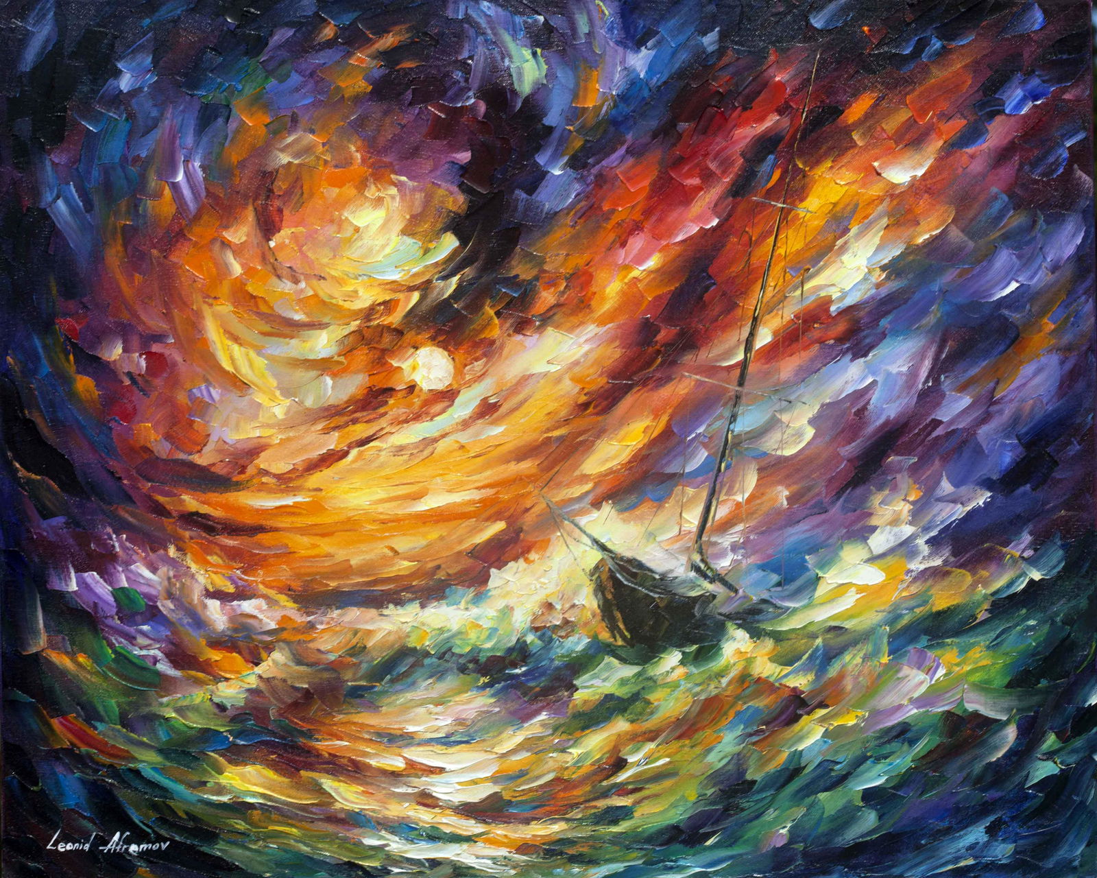 Touching Sky - Limited Edition 1/25 by Leonid Afremov: Touching Sky - Limited Edition 1/25 by Leonid Afremov Available EXCLUSIVELY through Mynt Auctions, this is a limited edition giclee hand-painted by Leonid Afremov, who sadly passed away in 2019. This