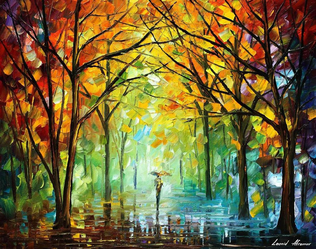 October In The Forest - Limited Edition 1/25 by Leonid Afremov: October In The Forest - Limited Edition 1/25 by Leonid Afremov Available EXCLUSIVELY through Mynt Auctions, this is a limited edition giclee hand-painted by Leonid Afremov, who sadly passed away in 20
