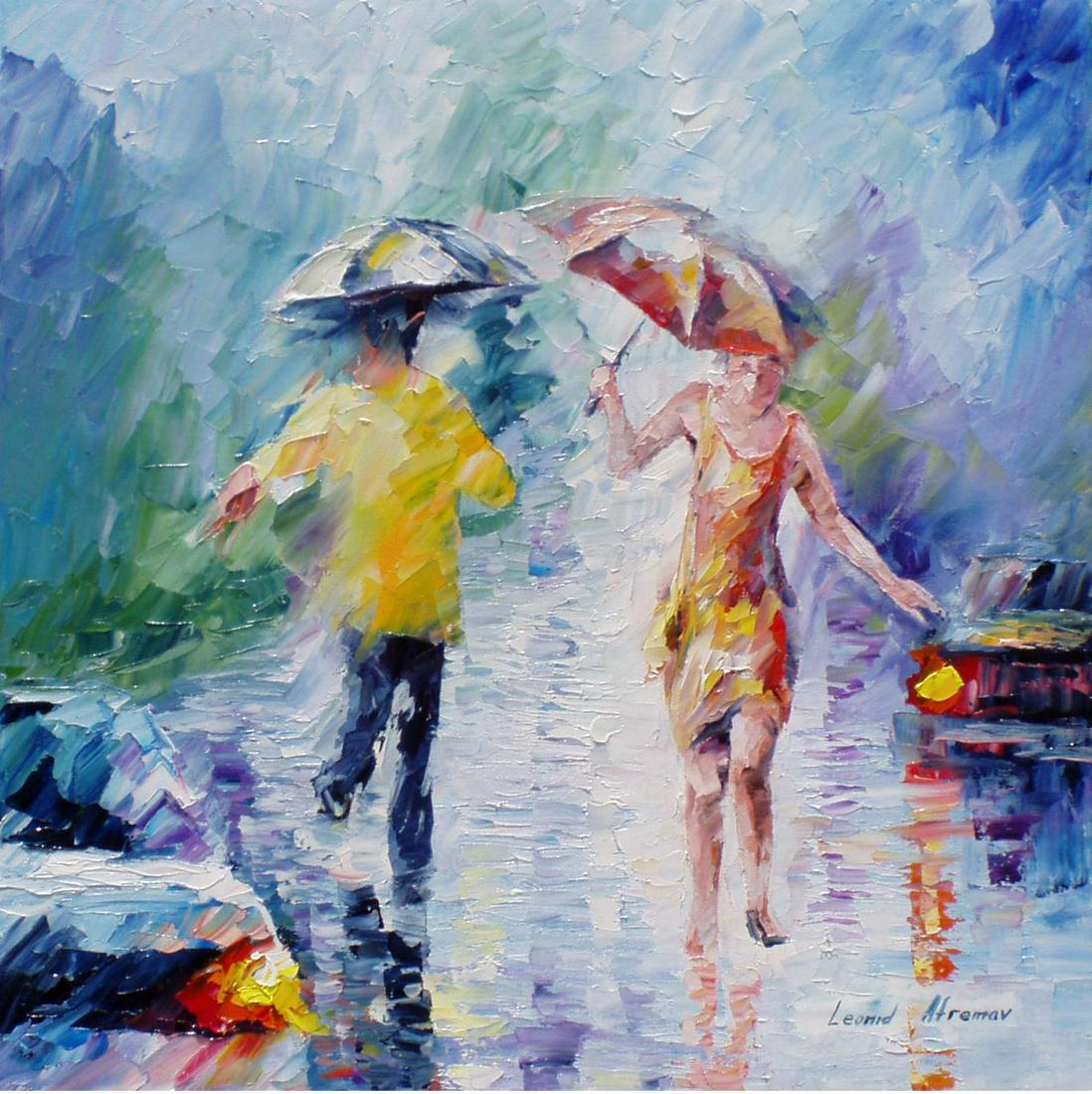 Washed By The Rain - Limited Edition 1/25 by Leonid Afremov: Washed By The Rain - Limited Edition 1/25 by Leonid Afremov Available EXCLUSIVELY through Mynt Auctions, this is a limited edition giclee hand-painted by Leonid Afremov, who sadly passed away in 2019.