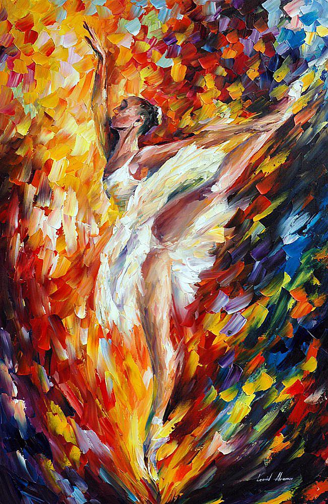 Ballet Dancer - Limited Edition 1/25 by Leonid Afremov: Ballet Dancer - Limited Edition 1/25 by Leonid Afremov Available EXCLUSIVELY through Mynt Auctions, this is a limited edition giclee hand-painted by Leonid Afremov, who sadly passed away in 2019. This