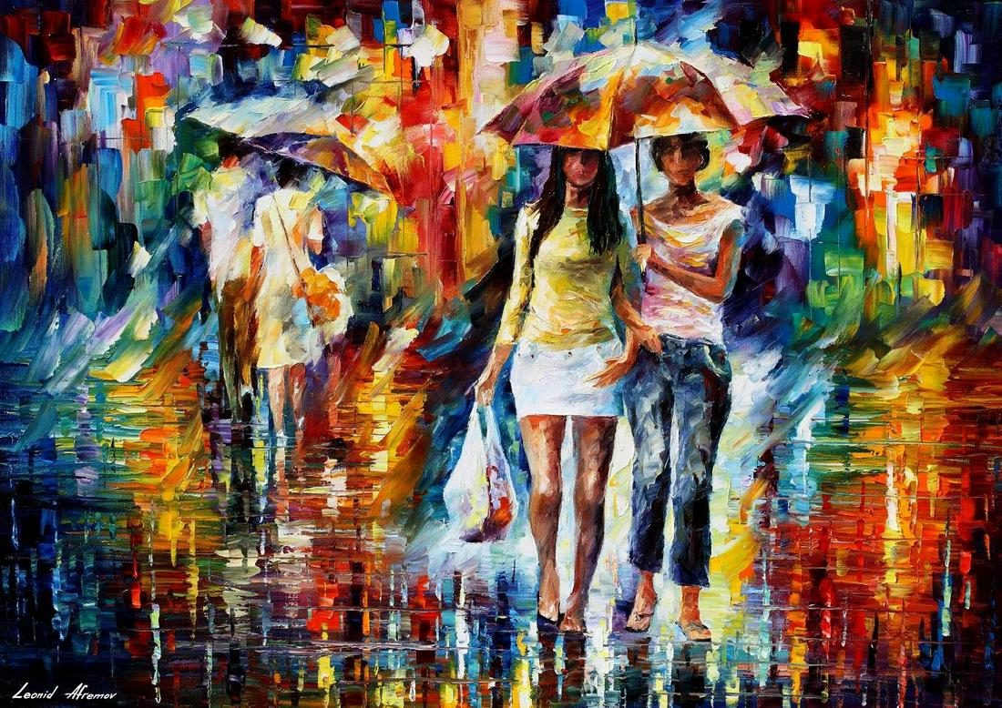 Going Shopping - Limited Edition 1/25 by Leonid Afremov: Going Shopping - Limited Edition 1/25 by Leonid Afremov Available EXCLUSIVELY through Mynt Auctions, this is a limited edition giclee hand-painted by Leonid Afremov, who sadly passed away in 2019. Thi