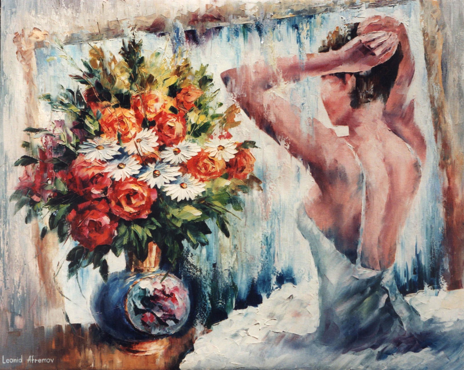 Flowers And Seduction - Limited Edition 1/25 by Leonid Afremov: Flowers And Seduction - Limited Edition 1/25 by Leonid Afremov Available EXCLUSIVELY through Mynt Auctions, this is a limited edition giclee hand-painted by Leonid Afremov, who sadly passed away in 20