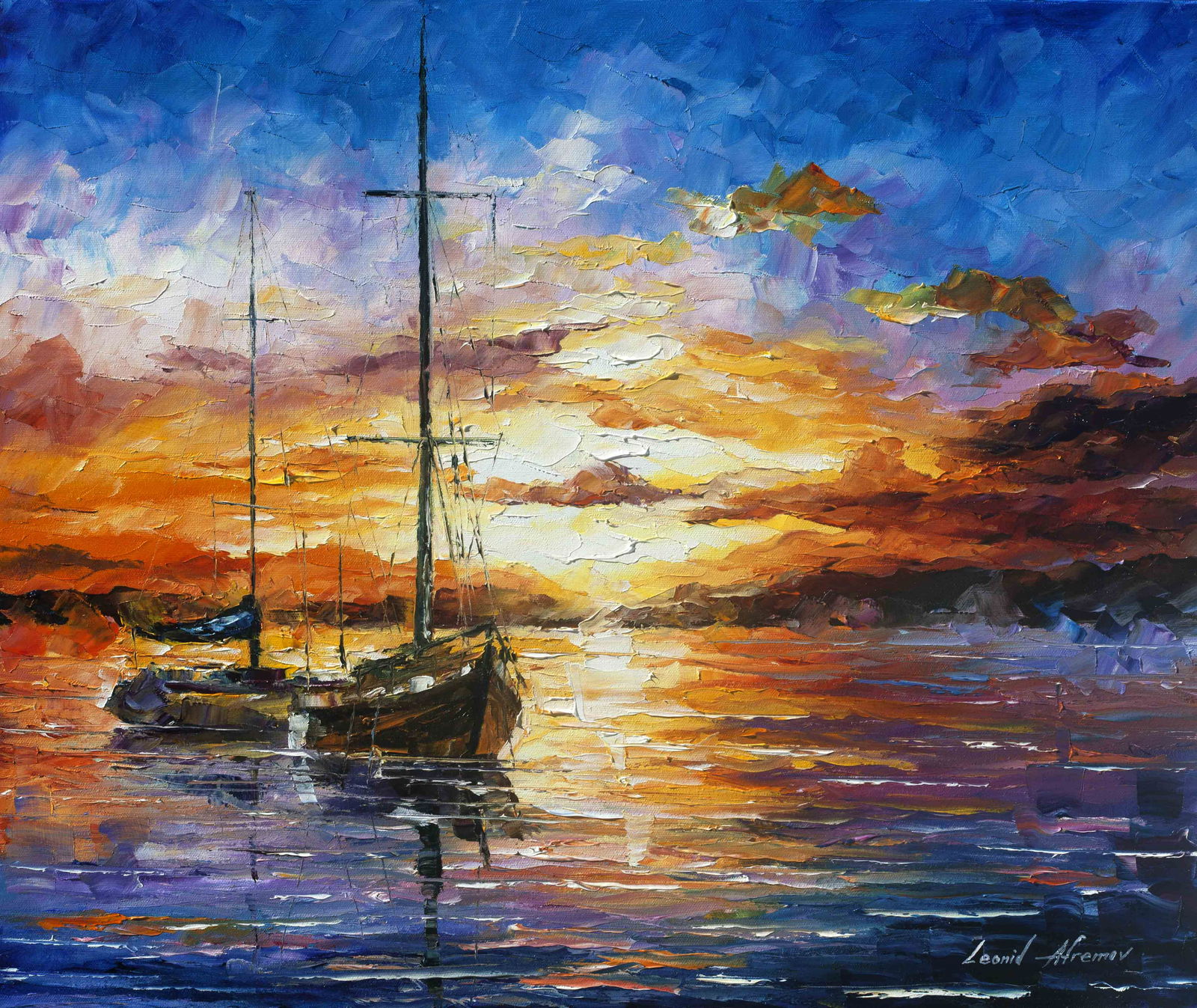 Waiting For The Morning - Limited Edition 1/25 by Leonid Afremov: Waiting For The Morning - Limited Edition 1/25 by Leonid Afremov Available EXCLUSIVELY through Mynt Auctions, this is a limited edition giclee hand-painted by Leonid Afremov, who sadly passed away in