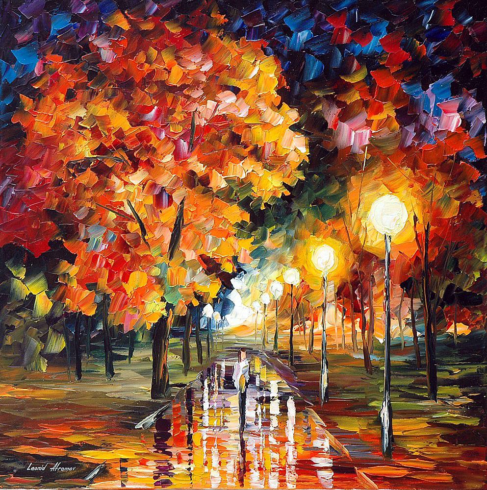 Happy Alley - Limited Edition 1/25 by Leonid Afremov: Happy Alley - Limited Edition 1/25 by Leonid Afremov Available EXCLUSIVELY through Mynt Auctions, this is a limited edition giclee hand-painted by Leonid Afremov, who sadly passed away in 2019. This i