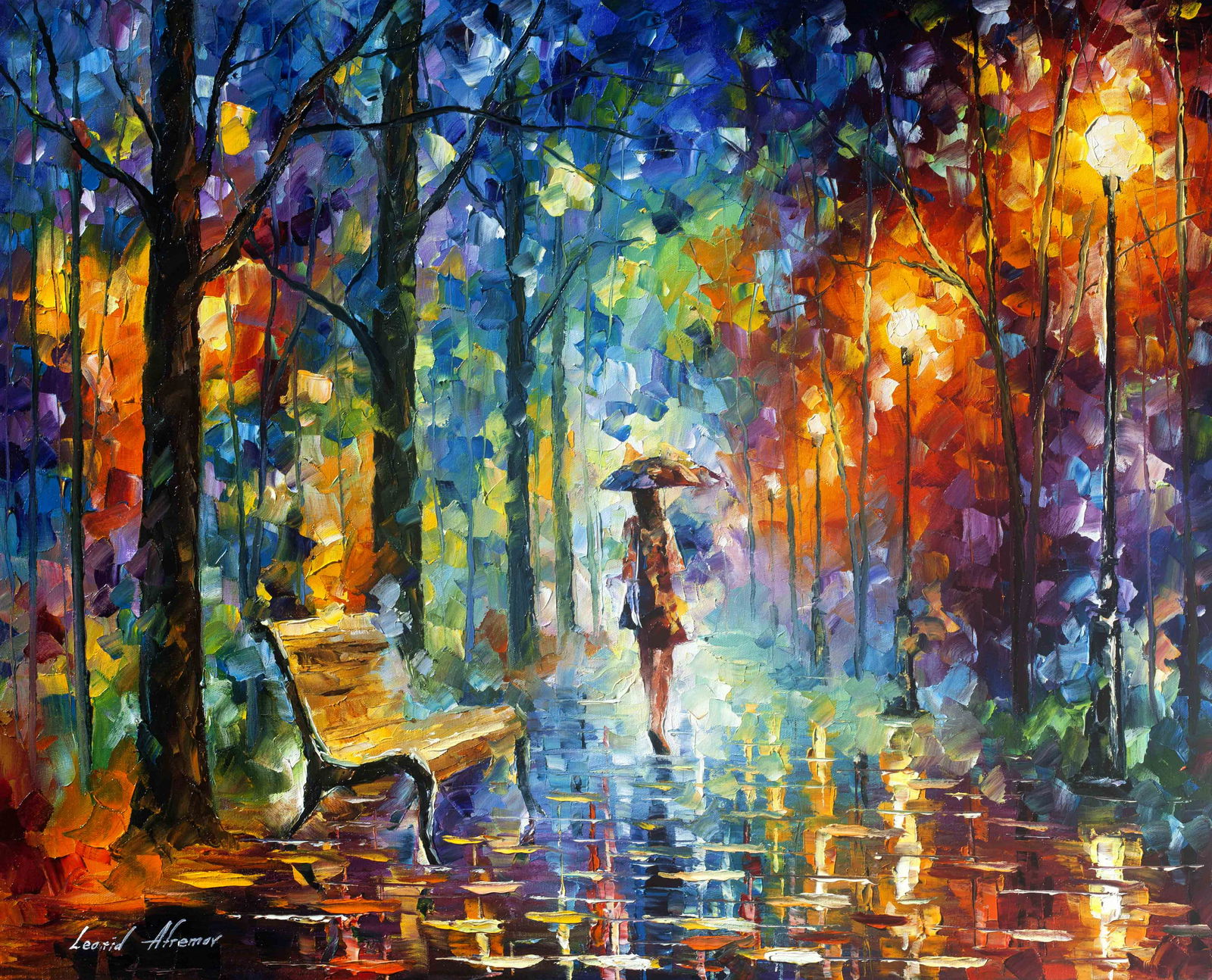 Forest Of Emotion - Limited Edition 1/25 by Leonid Afremov: Forest Of Emotion - Limited Edition 1/25 by Leonid Afremov Available EXCLUSIVELY through Mynt Auctions, this is a limited edition giclee hand-painted by Leonid Afremov, who sadly passed away in 2019.