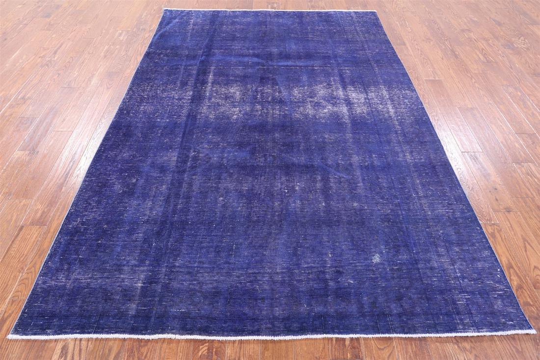 Persian Overdyed Hand Knotted Area Rug 6' 8" X 9' 7": Persian Overdyed Hand Knotted Area Rug 6' 8" X 9' 7" Design: Traditional Exact Size: 6\ 8 X 9\ 7 Style: Overdyed Foundation: Cotton Pile: Wool Weave: Hand-knotted Age: New The Mynt Guarantee: All item