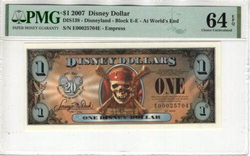 2007 $1 DISNEY DOLLAR DISNEYLAND PIRATES CARIBBEAN AT WORLDS END EMPRESS PMG: 2007 $1 DISNEY DOLLAR DISNEYLAND PIRATES CARIBBEAN AT WORLDS END EMPRESS PMG Country/Region of Manufacture: United States Year: 2007 Convention/Event: PIRATES OF THE CARIBBEAN Brand: DISNEY Character/