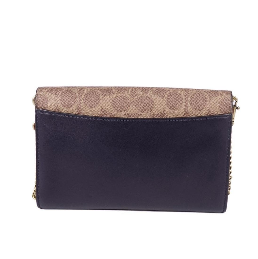 Coach COACH Bag Wallet Turn Lock Signature Chain Shoulder Women's Leather Beige / Navy: Coach COACH Bag Wallet Turn Lock Signature Chain Shoulder Women's Leather Beige / Navy Brand: Coach Line: Signature Model: Bag wallet turn lock Type: Shoulder bag Material: Signature line Signature li