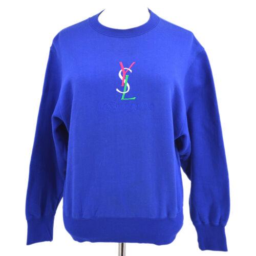 Yves Saint Laurent WFFS-501 Long Sleeve Tops Sweatshirt Blue #M Cotton: Yves Saint Laurent WFFS-501 Long Sleeve Tops Sweatshirt Blue #M Cotton Style: Sweatshirt Decade: Unknown Material: 100% Cotton Color: Blue Size (Womens): M Occasion: Casual Brand: Yves Saint Laurent S