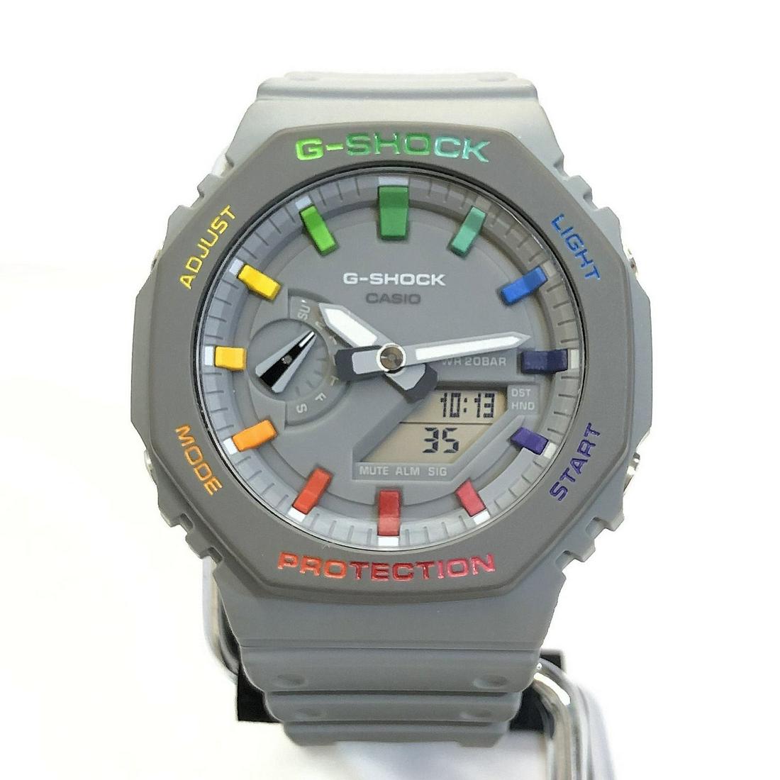 G-SHOCK CASIO Casio Watch GA-2110ET Gray Rainbow Multicolor Anadigi Digiana Quartz Men's: G-SHOCK CASIO Casio Watch GA-2110ET Gray Rainbow Multicolor Anadigi Digiana Quartz Men's Brand: Casio Line: G-Shock Display: Analog Digital Material (Case): Resin Material (Band): Resin Color: Gray Mu