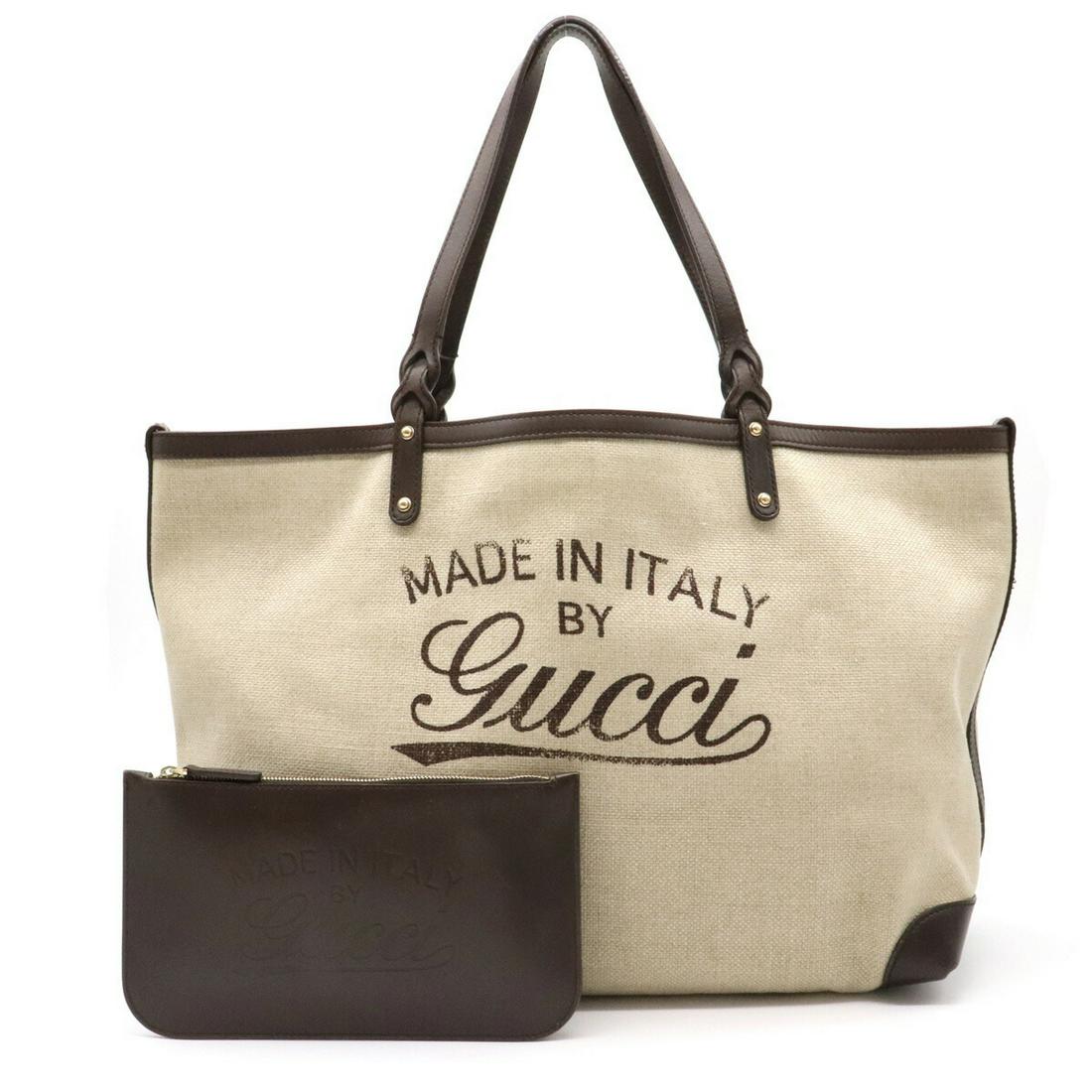 GUCCI Gucci CRAFT Craft Tote Bag Large Shoulder Linen Leather Beige Dark Brown 247207: GUCCI Gucci CRAFT Craft Tote Bag Large Shoulder Linen Leather Beige Dark Brown 247207 Brand: Gucci Model: 247207 Material: Leather Leather: Color: Beige Size (HxWxD): 31cm x 52cm x 18cm / 12.2 x 20.47