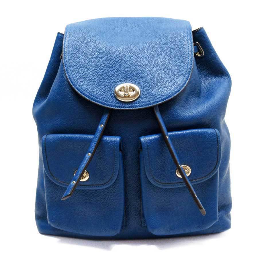 Coach COACH rucksack backpack blue gold leather B1580 35303: Coach COACH rucksack backpack blue gold leather B1580 35303 Brand: Coach Type: Backpack Material: Leather Leather: Color: Blue Gold Closure: Turn lock Size (HxWxD): 36cm x 29cm x 10cm / 14.17 x 11.41