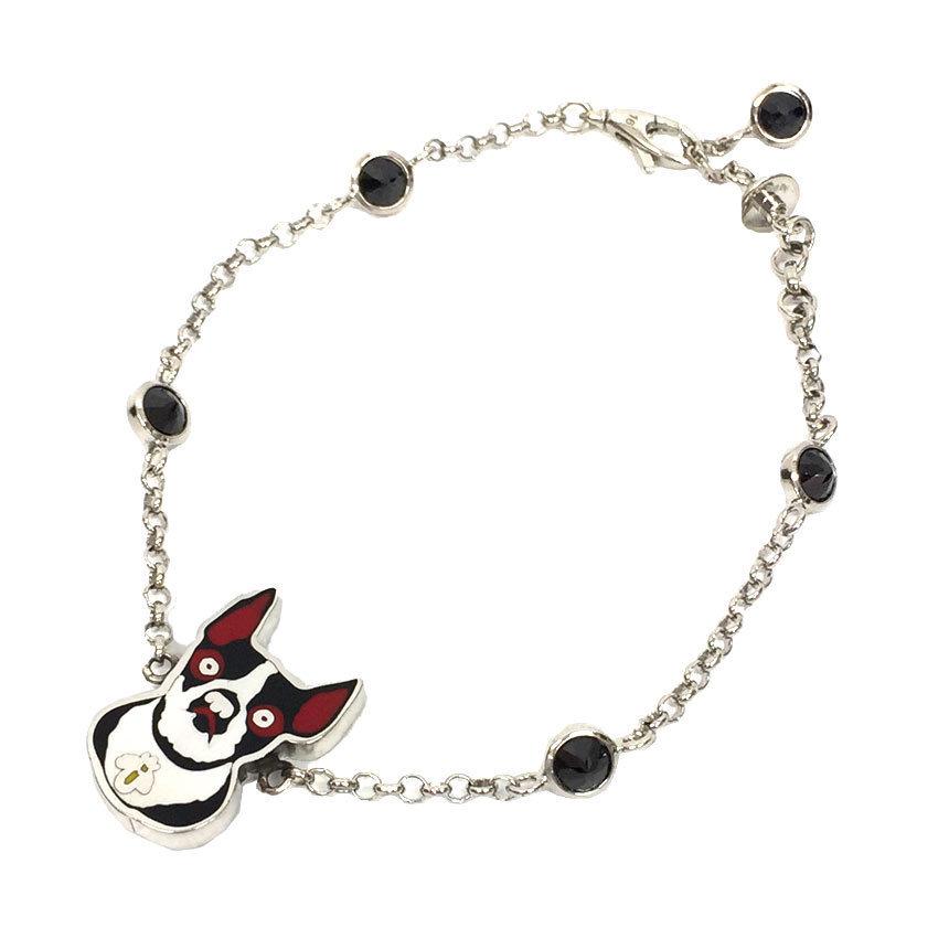 Gucci BOSCO & ORSO bracelet 20296574 Boston Terrier dog AG925 silver ladies: Gucci BOSCO & ORSO bracelet 20296574 Boston Terrier dog AG925 silver ladies Brand: Gucci Country of Origin: Italy Type: Charm bracelet Gender: Women Material: Silver 925 Color: Silver Length: 16cm - 1