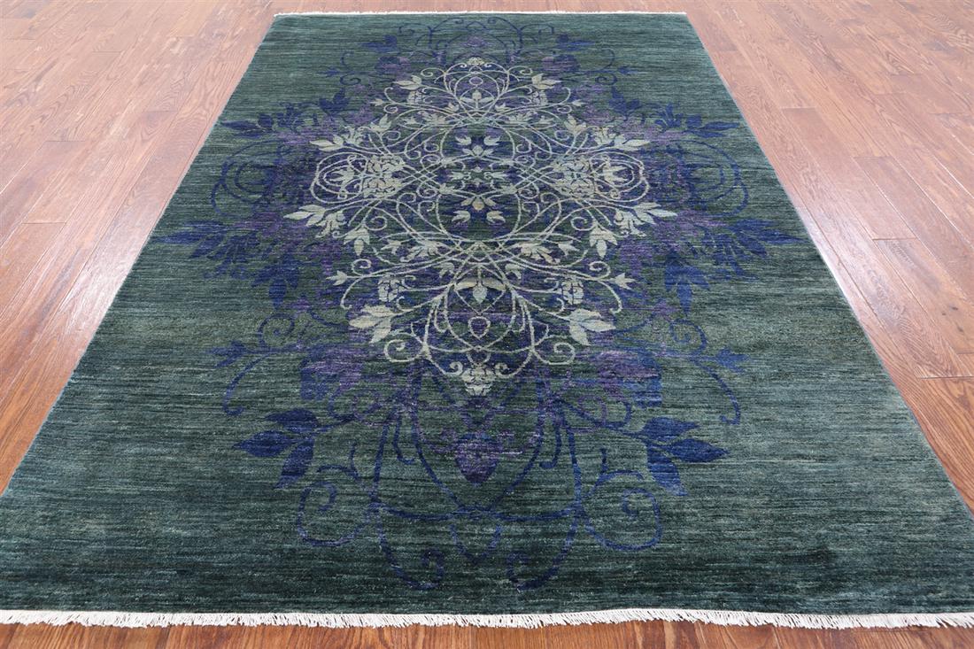 6' 2" X 8' 7" William Morris Hand-Knotted Rug: 6' 2" X 8' 7" William Morris Hand-Knotted Rug Design: Floral Exact Size: 6\ 2 X 8\ 7 Style: William Morris Foundation: Cotton Pile: Wool Weave: Hand-knotted Age: New The Mynt Guarantee: All items in t