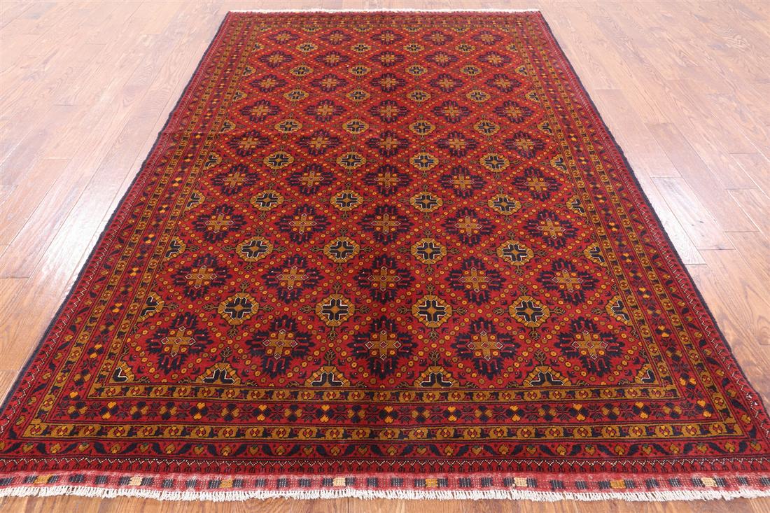 6' 5" X 9' 7" Persian Tribal Hand Knotted Area Rug: 6' 5" X 9' 7" Persian Tribal Hand Knotted Area Rug Design: Tribal Exact Size: 6\ 5 X 9\ 7 Style: Persian Foundation: Cotton Pile: Wool Weave: Hand-knotted Age: New The Mynt Guarantee: All items in thi