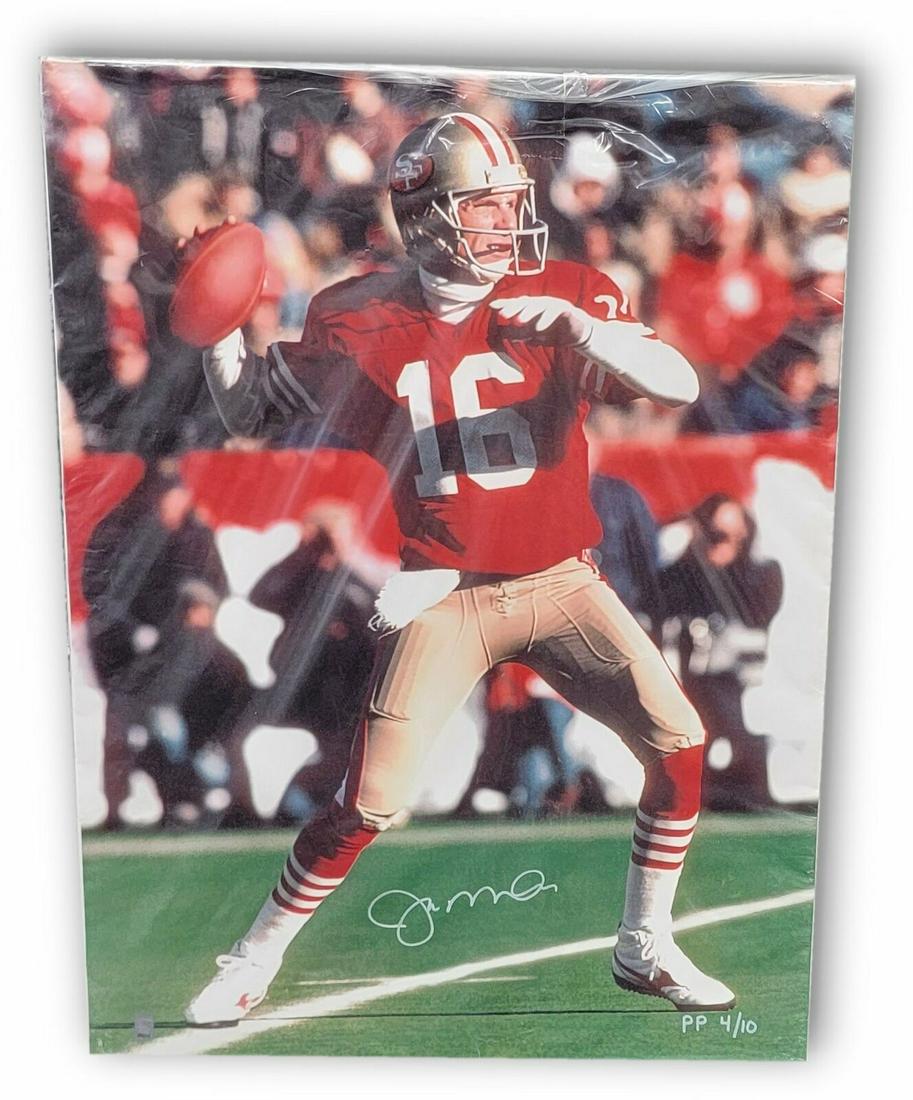 Joe Montana Hand Signed Autographed 24x32 Canvas San Francisco 49ers AP: Joe Montana Hand Signed Autographed 24x32 Canvas San Francisco 49ers AP Sport: Football-NFL Product: Lithograph Poster & Print Original/Reprint: Original Player: Joe Montana Team: San Francisco 49ers
