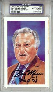 Ray Meyer Signed Autographed Postcard DePaul Blue Demons HOF 78 PSA/DNA: Ray Meyer Signed Autographed Postcard DePaul Blue Demons HOF 78 PSA/DNA Sport: Basketball Product: Postcard Original/Reprint: Original Player: Ray Meyer Team: DePaul Blue Demons Autograph Authenticati