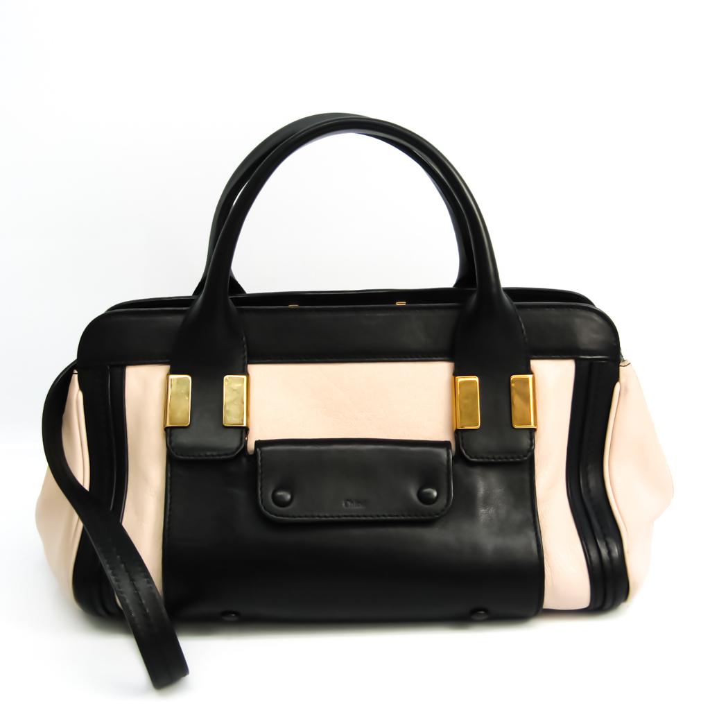 Chloe Alice Women's Leather Handbag Shoulder Bag Beige Black: Chloe Alice Women's Leather Handbag Shoulder Bag Beige Black Brand: Chloe Model: Alice Country of Origin: Italy Type: Handbag Shoulder bag Material: Leather Leather: Color: Beige Black Hardware Color: