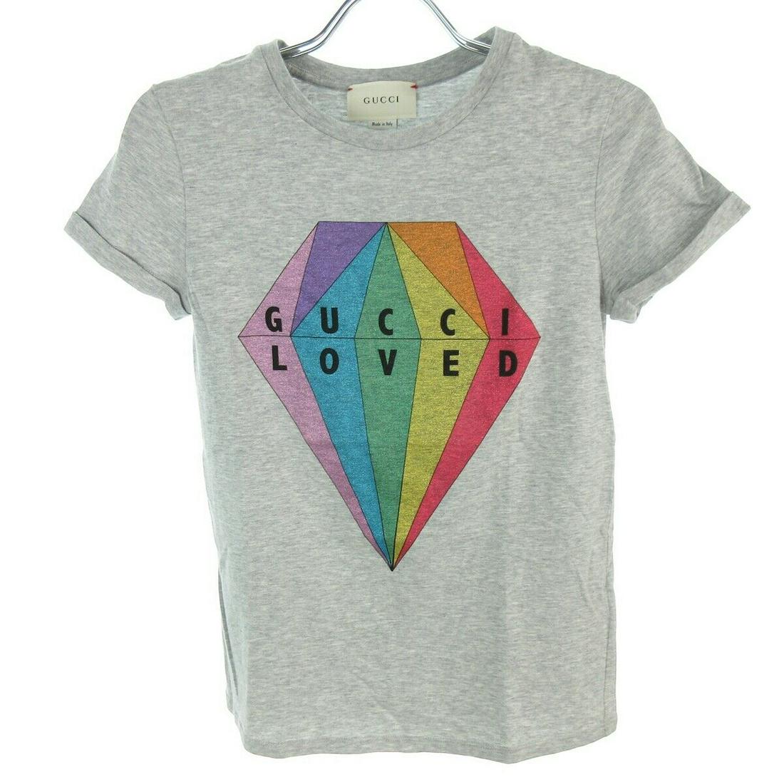 GUCCI 479396 X3G90 LightGray Multi Womens T-Shirt: GUCCI 479396 X3G90 LightGray Multi Womens T-Shirt Brand: GUCCI Style: T-Shirt Color: LightGray Multi Material: Cotton Model Number: 479396 X3G90 Department: Women Type: T-Shirt Size: 12 B: Reasonable