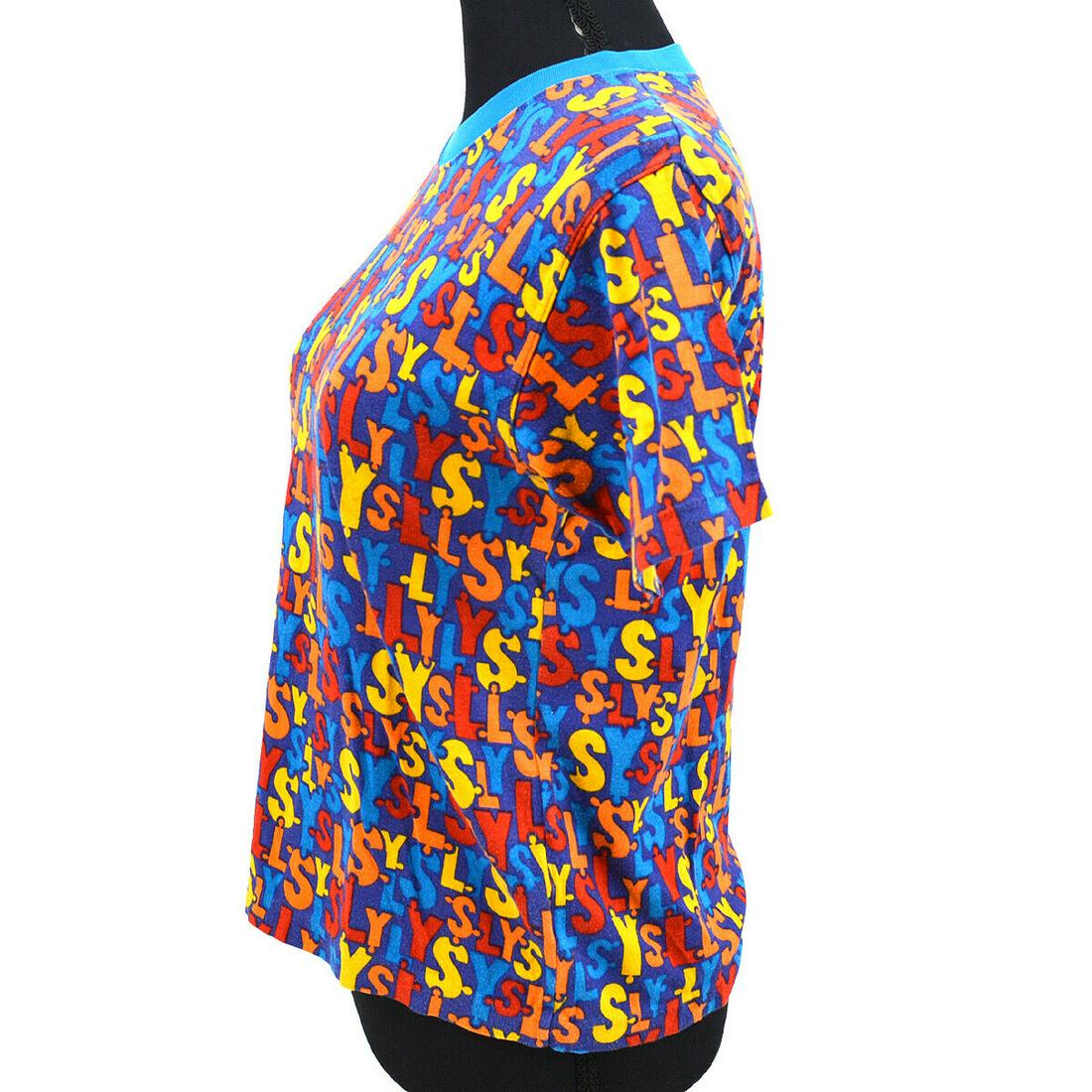 Yves Saint Laurent Logos Round Neck Short Sleeve Tops Blue #150 K227-038: Yves Saint Laurent Logos Round Neck Short Sleeve Tops Blue #150 K227-038 Size: 150 Accents: Logo Department: Girls Style: Basic Season: Summer Material: 100% Cotton Fit: Regular Type: T-Shirt Color: B