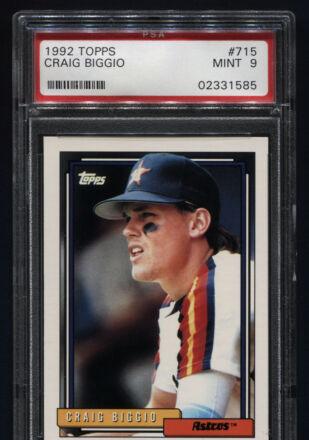 1992 TOPPS CRAIG BIGGIO CATCHER BEST PLAYER HOUSTON ASTROS PSA # 715 MT: 1992 TOPPS CRAIG BIGGIO CATCHER BEST PLAYER HOUSTON ASTROS PSA # 715 MT Product: Single Card Number: #715 Player: Craig Biggio Season: 1989 Theme: Sport Grade: 8 Type: Sports Trading Card Professional