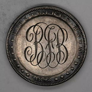 1892 MORGAN SILVER DOLLAR $1 - LOVE TOKEN "R.F.R.": 1892 MORGAN SILVER DOLLAR $1 - LOVE TOKEN "R.F.R." Certification: Uncertified Composition: Silver Year: 1892 Circulated/Uncirculated: Unknown Strike Type: No Grade Country: USA KM Number: Unknown