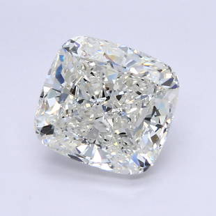 Loose Diamond - CUSHION 3.51 CT SI2 VG G: Loose Diamond - CUSHION 3.51 CT SI2 VG G Source: Natural Mined Diamond Measurements: 9.14 X 8.52 X 5.47 Shape: CUSHION Weight: 3.51 Color: G Clarity: SI2 Certification: GIA The Mynt Guarantee: All