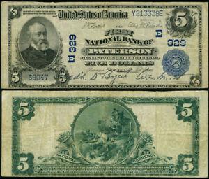 Patterson NJ $5 1902 PB National Bank Note Ch #329 First NB Very: Patterson NJ $5 1902 PB National Bank Note Ch #329 First NB Very Certification: Uncertified Grade: Very Fine Denomination: $5 Type: National Bank Note Year: 1902 PB Circulated/Uncirculated: