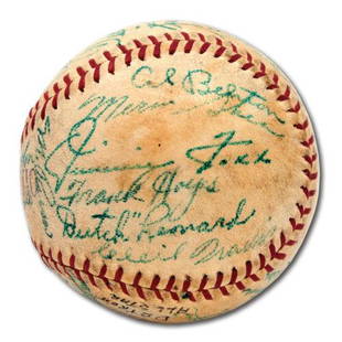 1941 All Star Game Team Signed Baseball Jimmie Foxx Ted Williams Dimaggio PSA: 1941 All Star Game Team Signed Baseball Jimmie Foxx Ted Williams Dimaggio PSA Autograph Authentication: Professional Sports (PSA/DNA) Team: Boston Red Sox Player: Joe DiMaggio Product: Ball