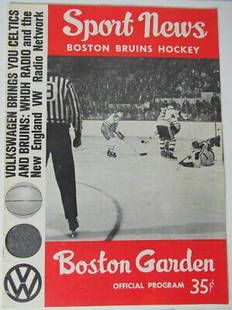 Boston Bruins NHL Hockey Program vs. New York Rangers 10/24/63 146231: Boston Bruins NHL Hockey Program vs. New York Rangers 10/24/63 146231 Sport: Hockey-NHL Original/Reproduction: Original Team: Boston Bruins League: NHL PLEASE NOTE: Framed Large or heavy Items do