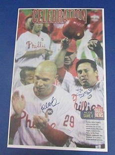 Raul Ibanez Carlos Ruiz Phillies Signed 11X17 Daily News Print 123212: Raul Ibanez Carlos Ruiz Phillies Signed 11X17 Daily News Print 123212 Sport: Baseball Product: Misc Original/Reprint: Original Autograph Authentication: Seller PLEASE NOTE: Framed Large or heavy