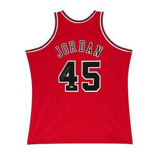 Michael Jordan Signed Autographed Jersey 1995 Red Bulls Mitchell & Ness #45 UDA