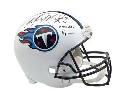 Marcus Mariota Signed Autographed Replica Helmet Titan Up Titans 10/18 UDA COA: Marcus Mariota Signed Autographed Replica Helmet Titan Up Titans 10/18 UDA COA Sport: Football-NFL Product: Helmet Original/Reprint: Original Player: Marcus Mariota Team: Tennessee Titans 