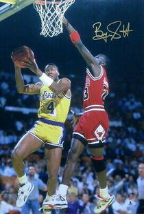 Byron Scott Signed Autographed 14X20 Photo Lakers vs. Jordan Beckett B11146: Byron Scott Signed Autographed 14X20 Photo Lakers vs. Jordan Beckett B11146 Sport: Basketball-NBA Product: Photo Original/Reprint: Original Player: Byron Scott Autograph Authentication: Beckett
