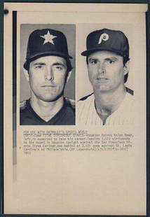 Nolan Ryan/Steve Carlton Wire Photo 1983 121514: Nolan Ryan/Steve Carlton Wire Photo 1983 121514 Sport: Baseball Product: Wire Photo Original/Reprint: Original Team: Texas Rangers Autograph Authentication: Seller League: MLB PLEASE NOTE: