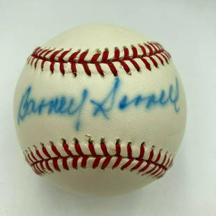 Barney Serrell Signed Official Major League Baseball Negro League Legend JSA: Barney Serrell Signed Official Major League Baseball Negro League Legend JSA Product: Ball Sport: Baseball-MLB Autograph Authentication: James Spence (JSA) Original/Reprint: Original PLEASE