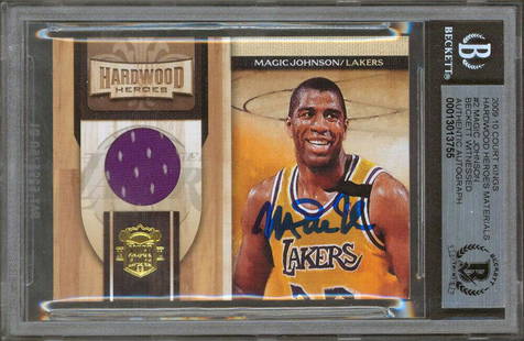 Magic Johnson Signed 2009 Court Kings HHM #2 #157/299 Card Auto 10! BAS: Magic Johnson Signed 2009 Court Kings HHM #2 #157/299 Card Auto 10! BAS Graded: No Sport: Basketball-NBA Team: Los Angeles Lakers League: NBA Certification Number: 13013755 PRODUCT_COA: Beckett