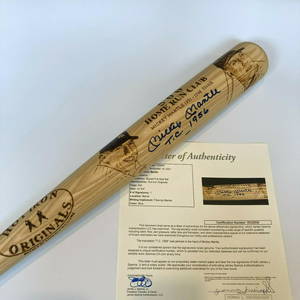 Stunning Mickey Mantle Triple Crown 1956 Signed Baseball Bat JSA COA MINT